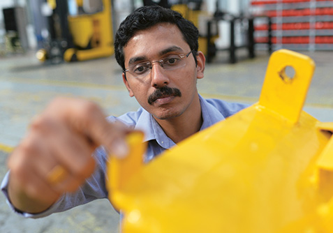 Highly committed: Anup was named “ employee of the year” for his development of a truck