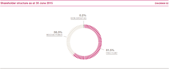 Shareholder structure as at 30 June 2015 (pie_chart)