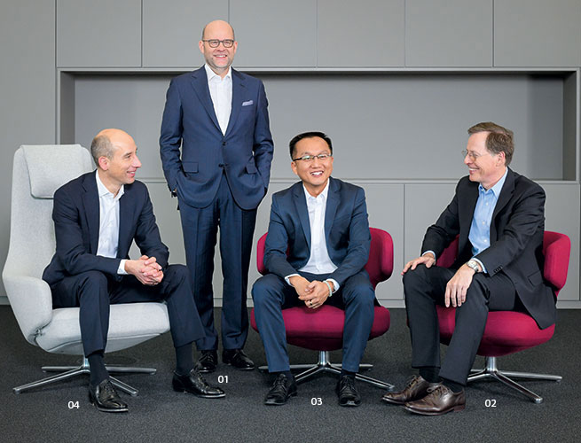 The Executive Board: Gordon Riske, Dr. Eike Böhm, Ching Pong Quek and Dr. Thomas Toepfer (photo)